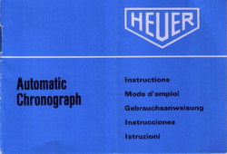 Instruction Booklet for Automatic Chronographs