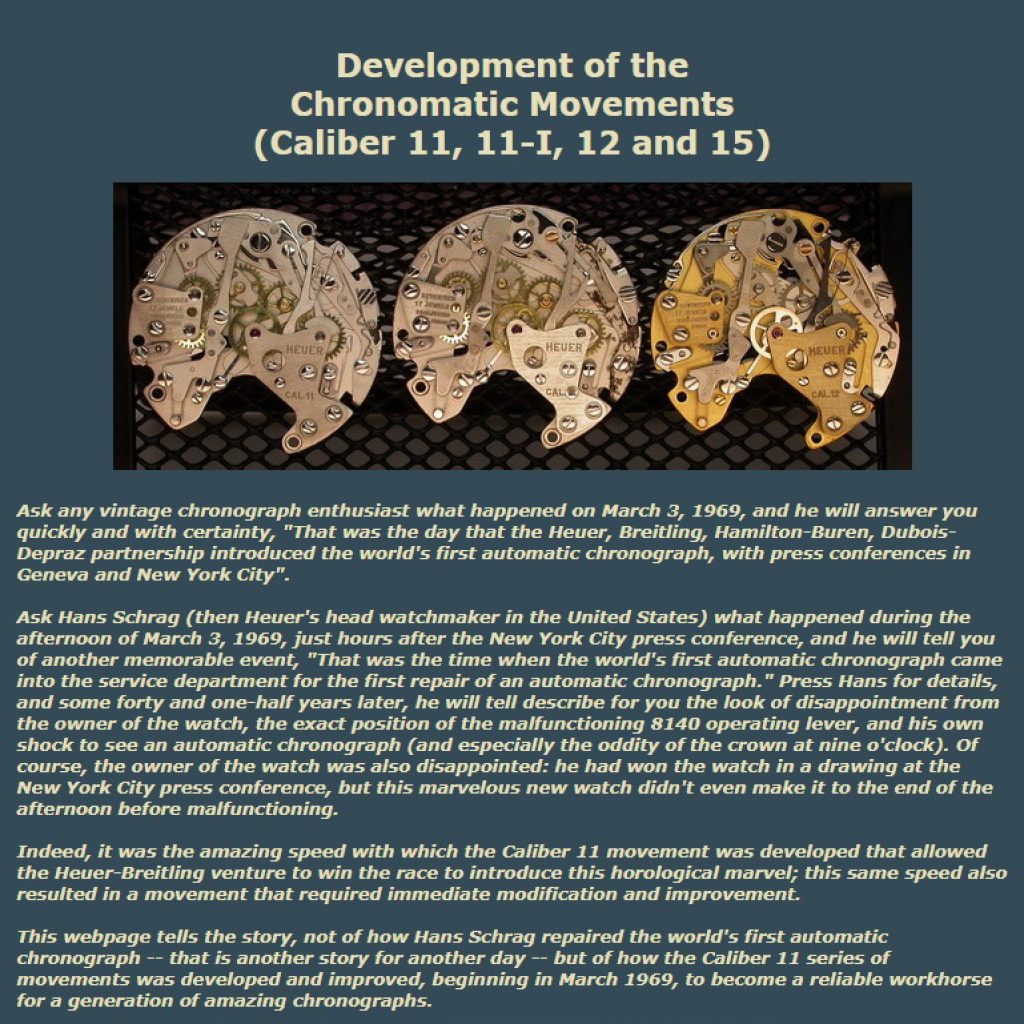 Best of the OTD Archives — Development of the Chronomatic (Caliber 11