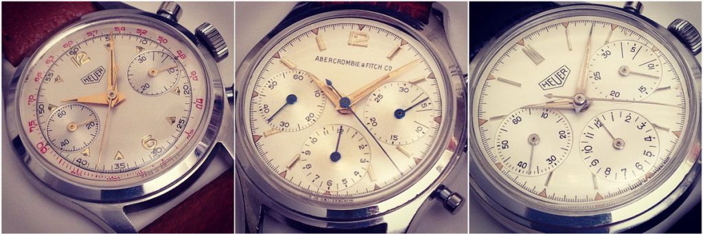 Three Heuer Chronographs -- Circa 1960