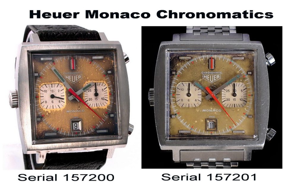 Two Chronomatic Monacos -- Serial Numbers