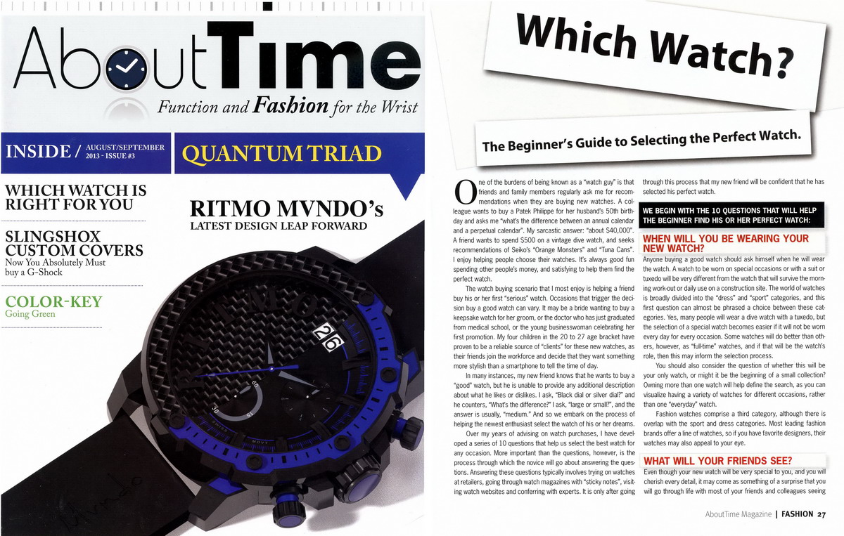 Cover of About Time Magazine